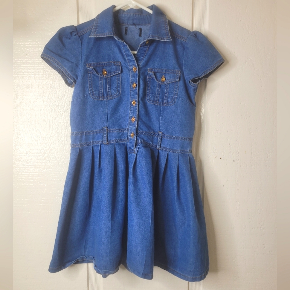 Denim Denim Short Sleeve Girls/KIDS Sz L (10/12)